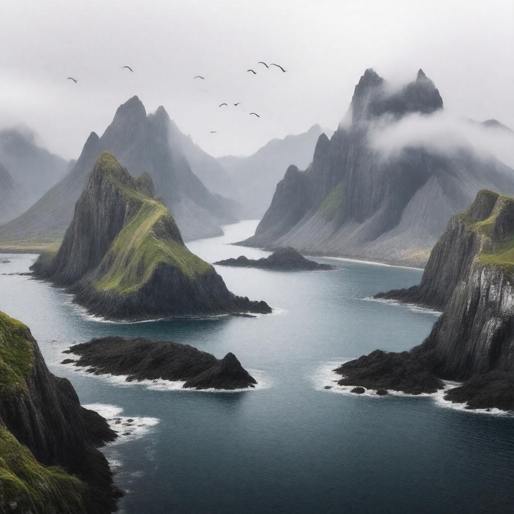 AI-created image of Aleutian Islands