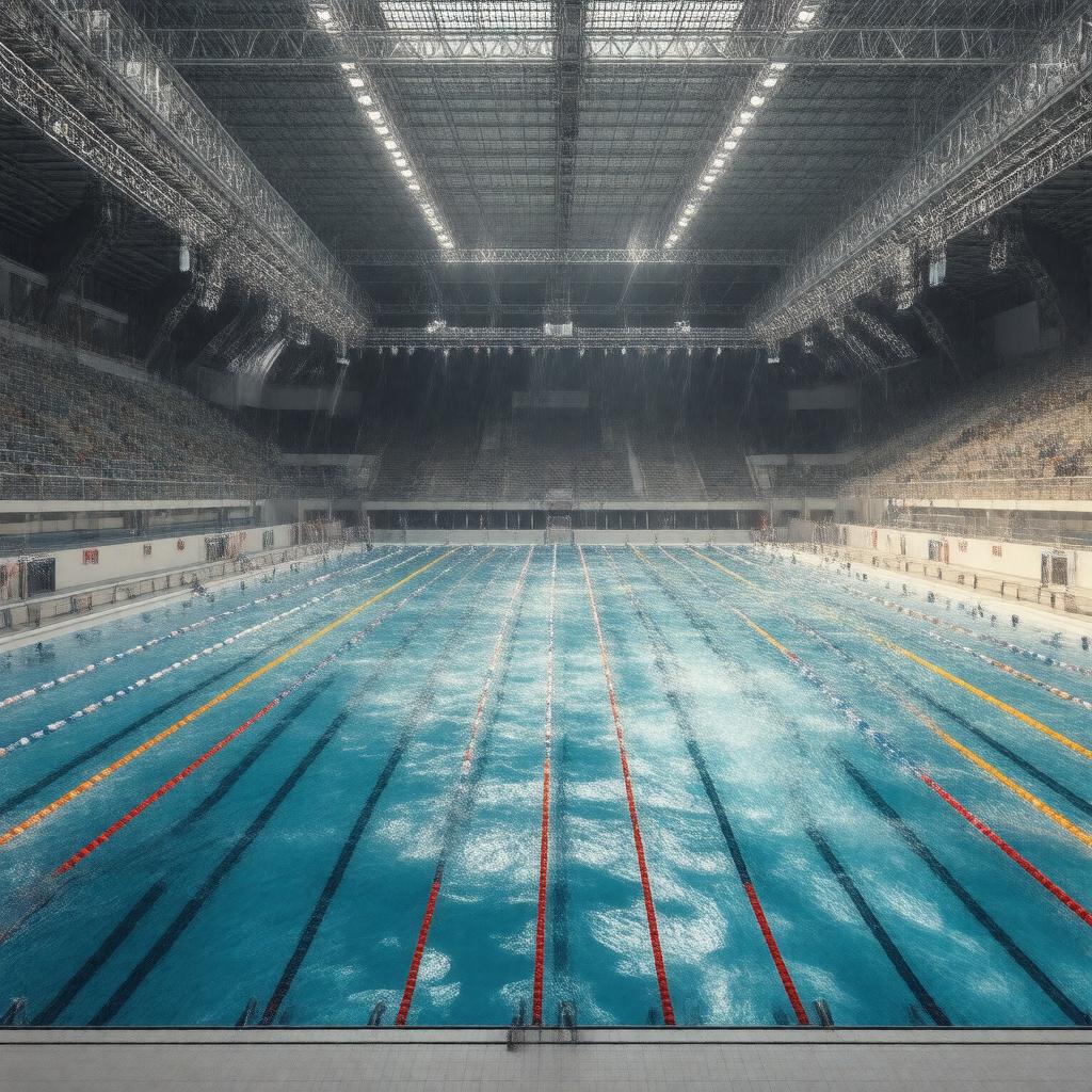 AI-created image of Alfréd Hajós National Swimming Stadium
