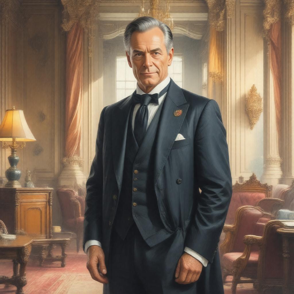 AI-created image of Alfred Pennyworth