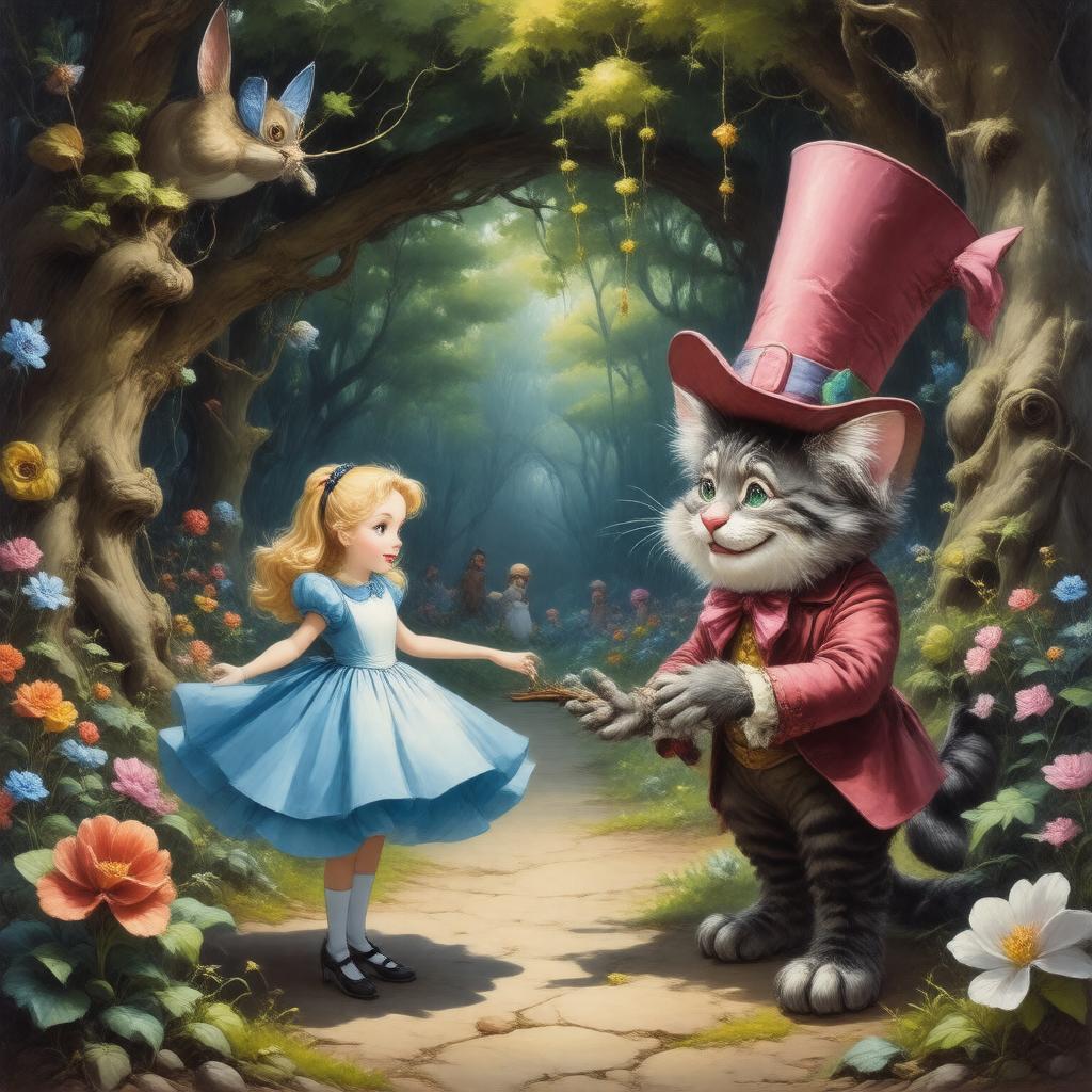 AI-created image of Alice in Wonderland (1951 film)