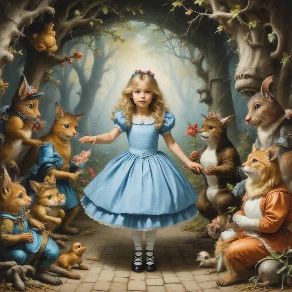 AI-created image of Alice in Wonderland (1999)