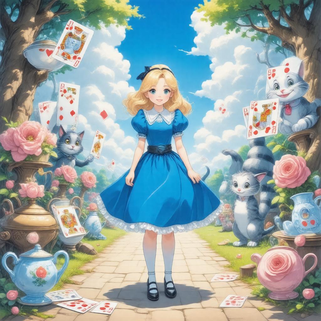 AI-created image of Alice in Wonderland (anime)
