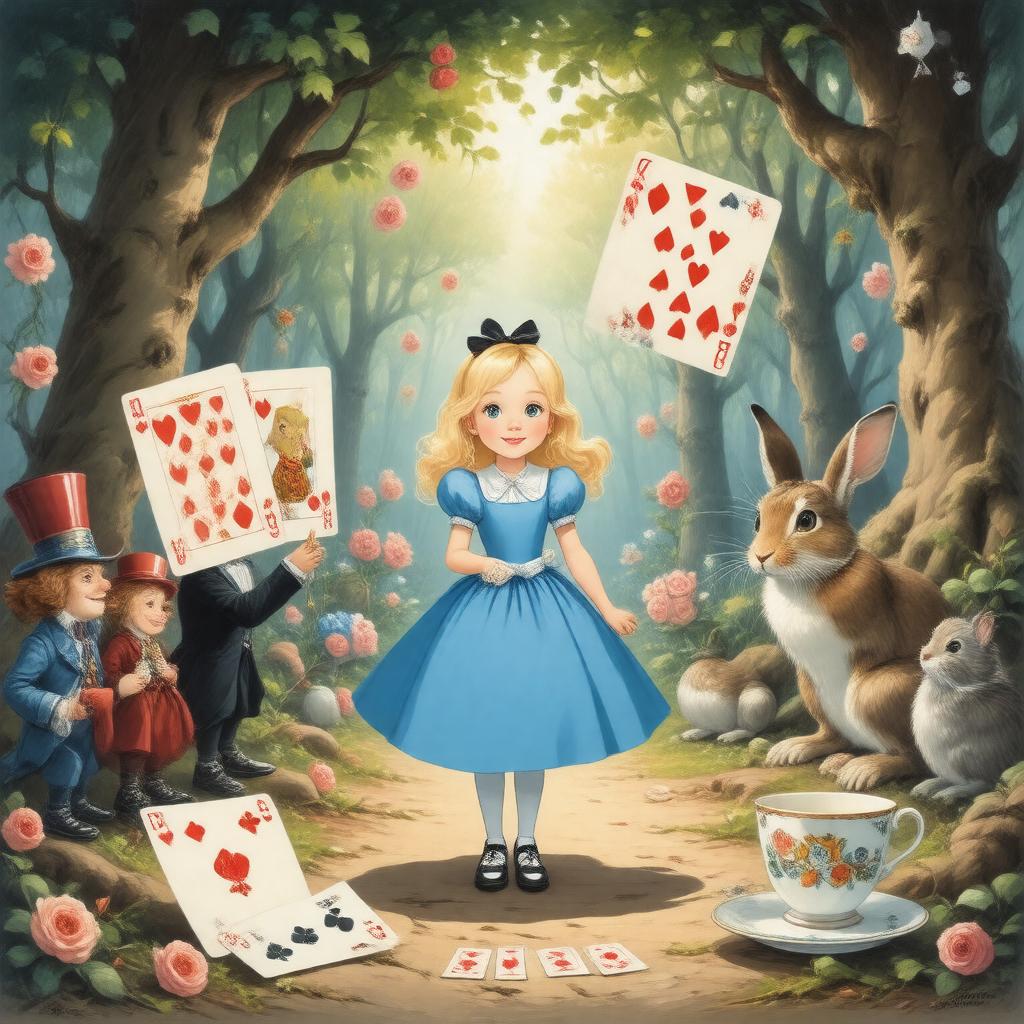 AI-created image of Alice in Wonderland (cartoon)