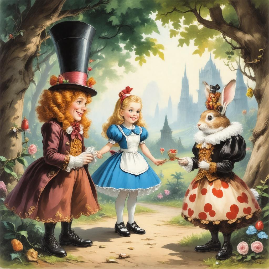 AI-created image of Alice in Wonderland (children's TV show)