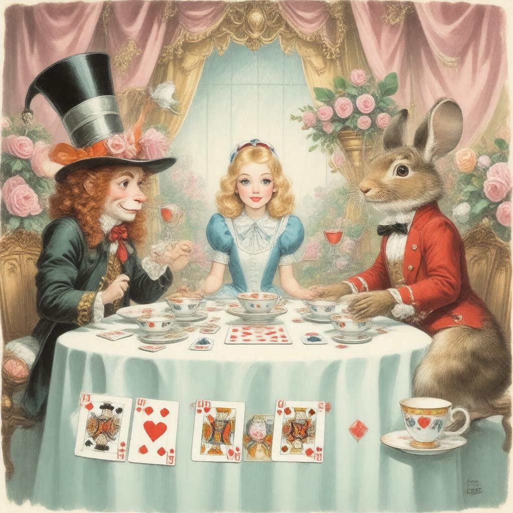 AI-created image of Alice in Wonderland (children's film)
