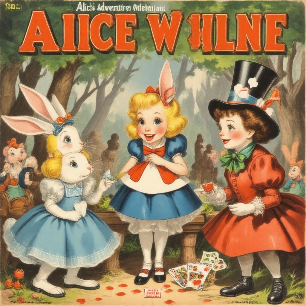 AI-created image of Alice in Wonderland (comic book)