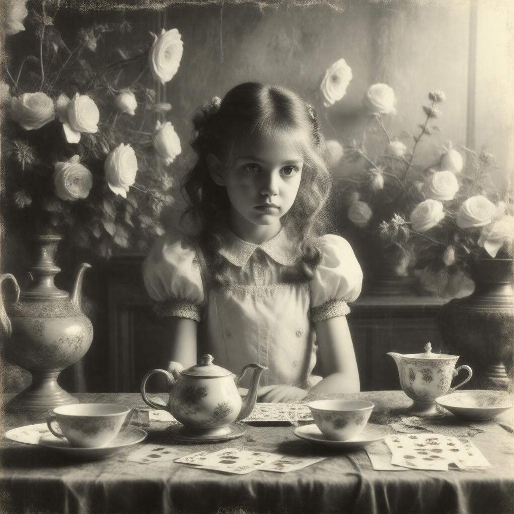 AI-created image of Alice in Wonderland (silent film)