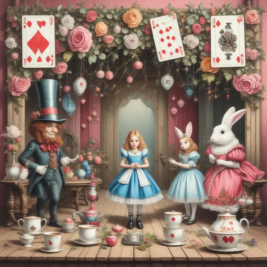 AI-created image of Alice in Wonderland (theatre production)