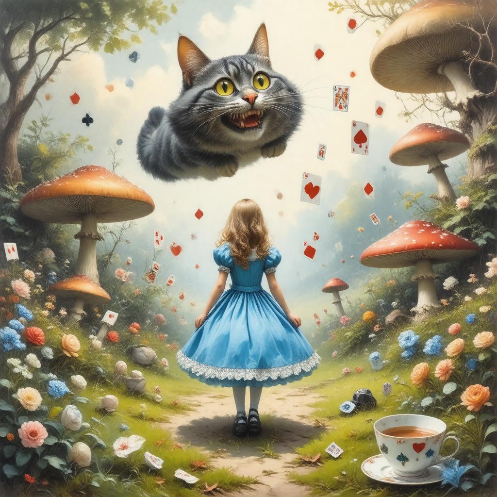AI-created image of Alice's Adventures in Wonderland