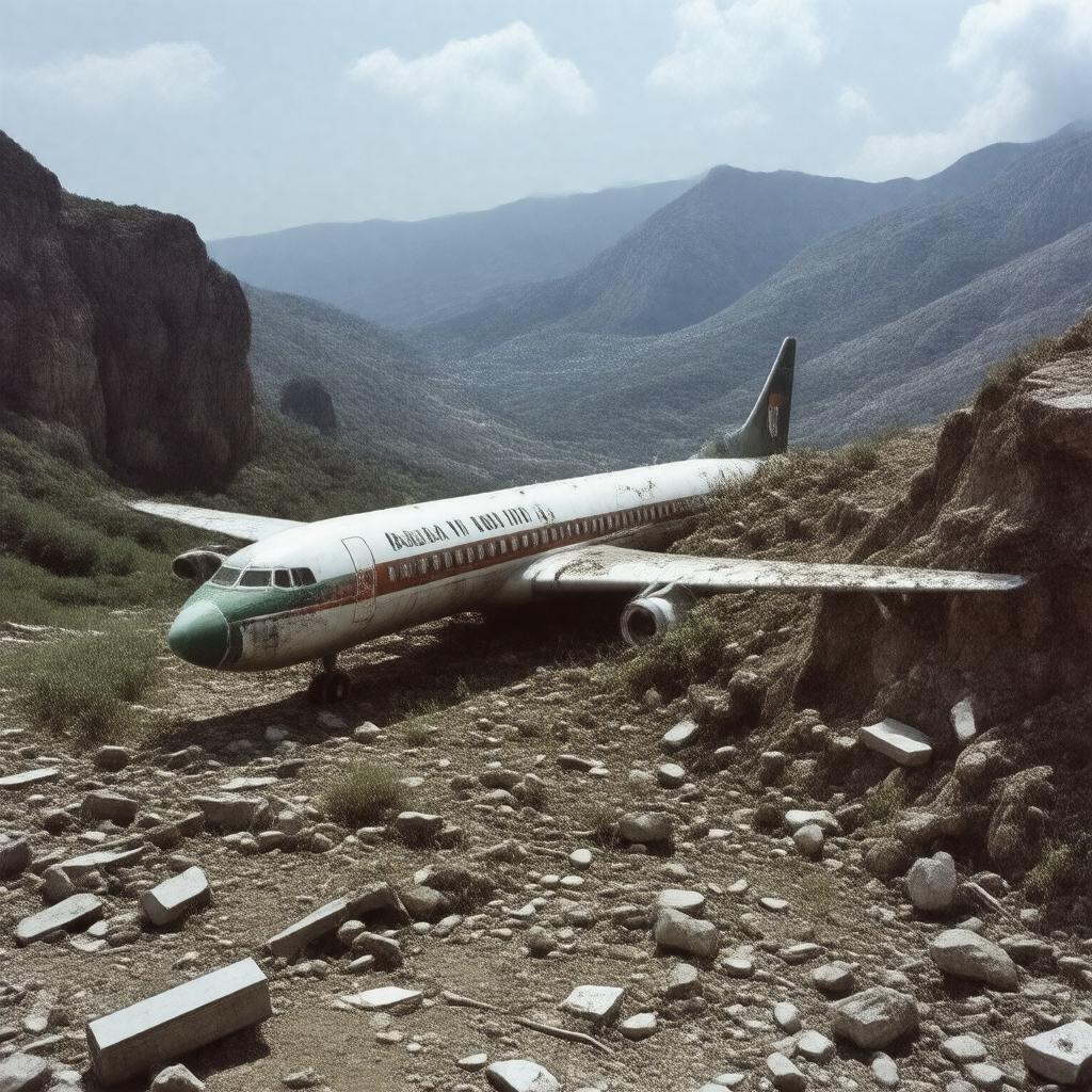 AI-created image of Alitalia Flight 112 crash (1972)