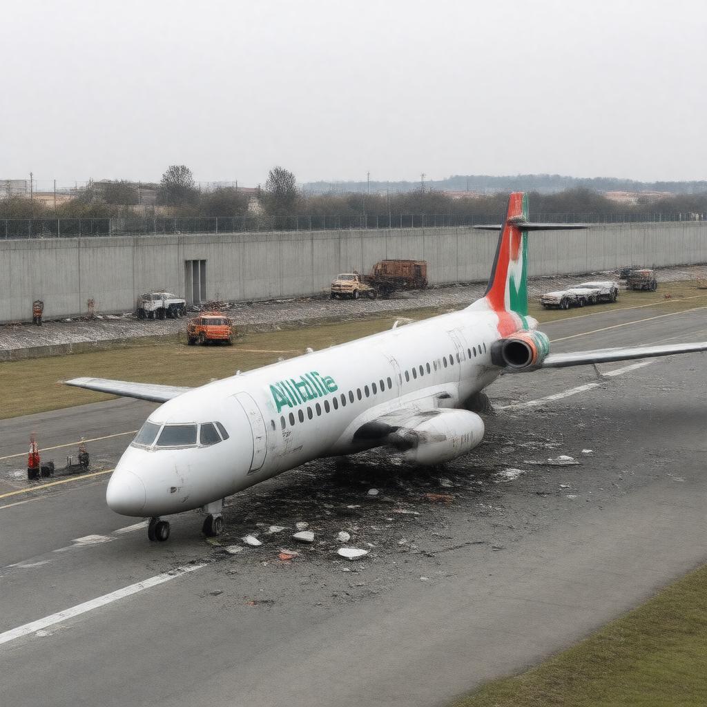 Click to view larger image AI-created image of Alitalia Flight 1553 crash (1999)