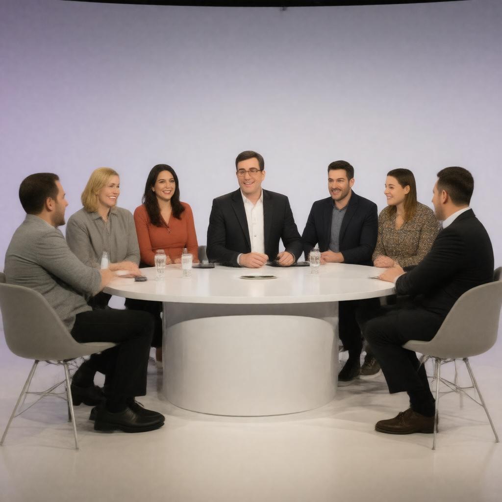 AI-created image of All-Star Comedy Roundtable
