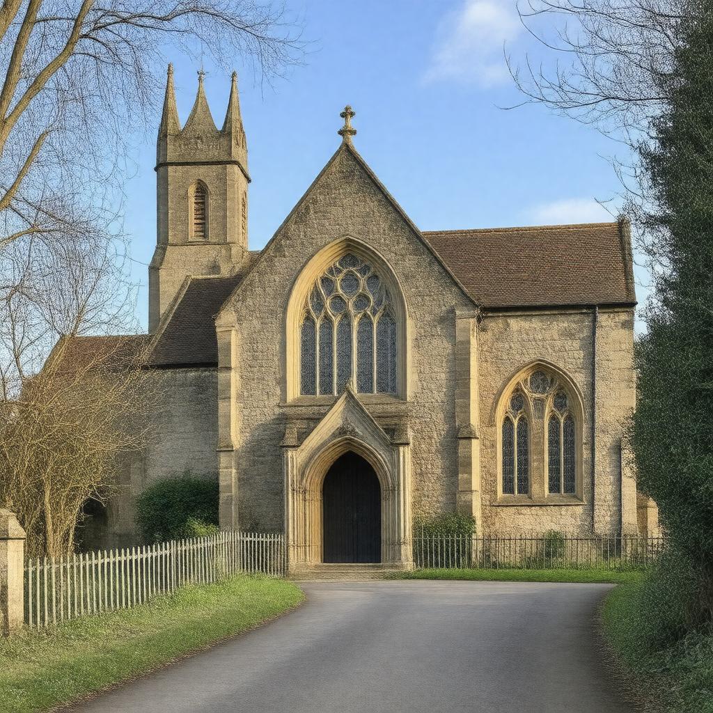 AI-created image of All Saints' Church, Daresbury