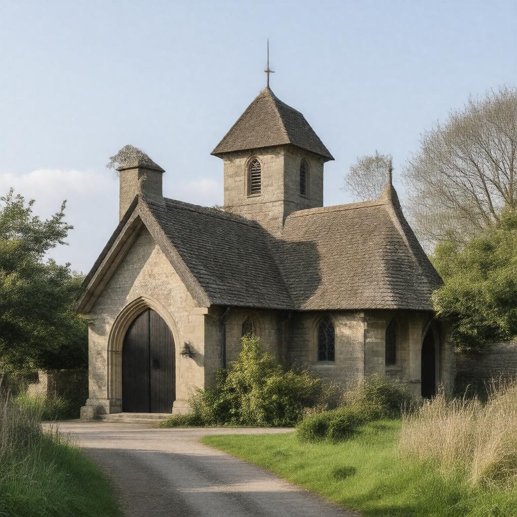 AI-created image of All Saints Church, Minstead