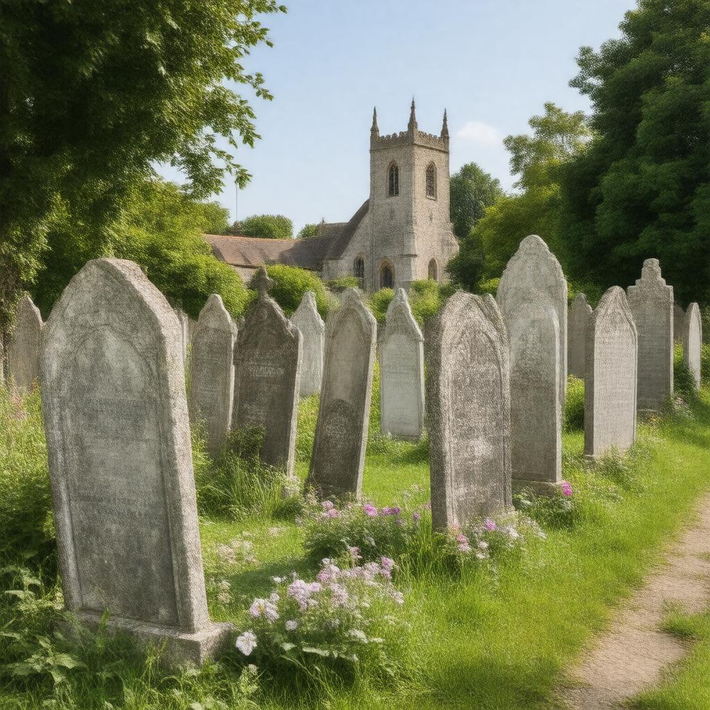 AI-created image of All Saints Churchyard, Birchington-on-Sea