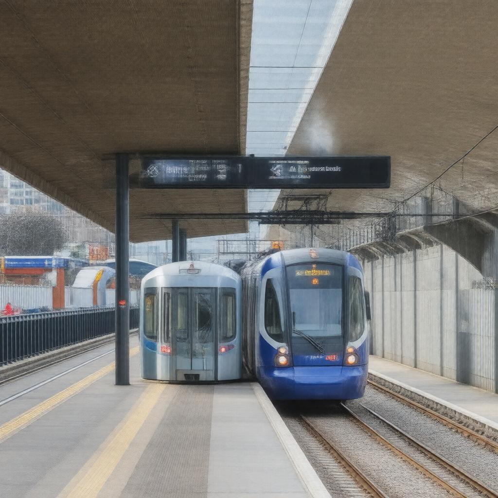 AI-created image of All Saints DLR station