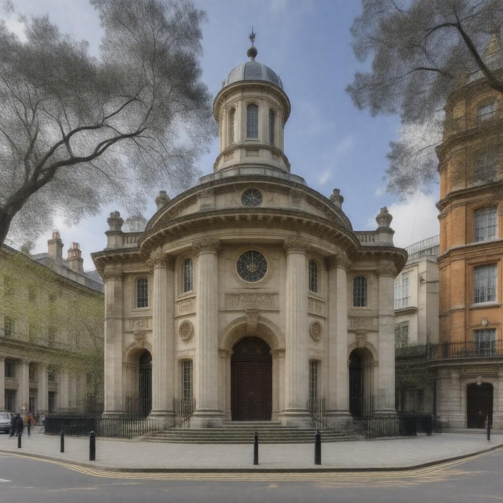 AI-created image of All Souls Church, Langham Place