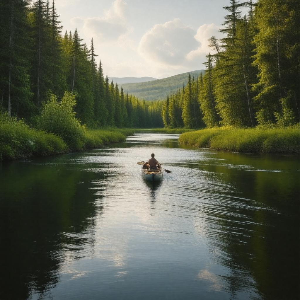 AI-created image of Allagash Wilderness Waterway