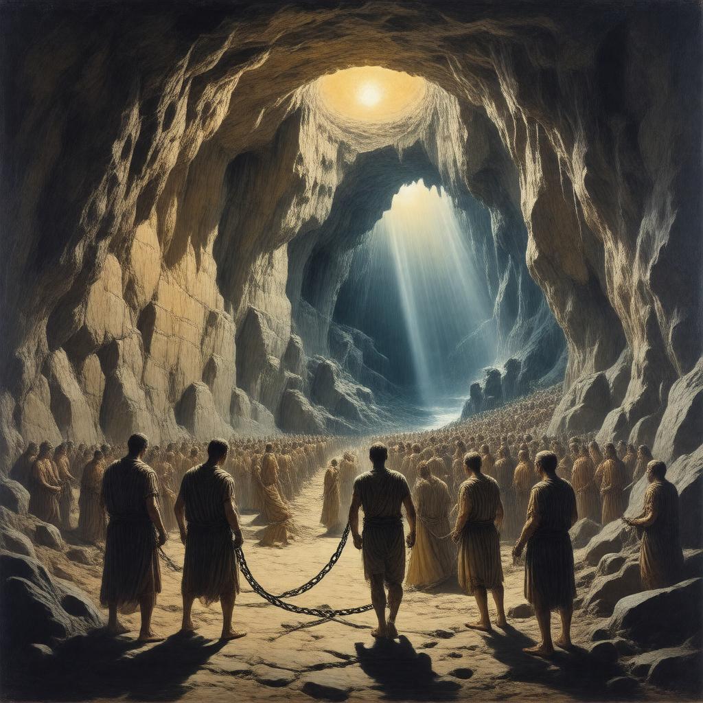 AI-created image of Allegory of the Cave