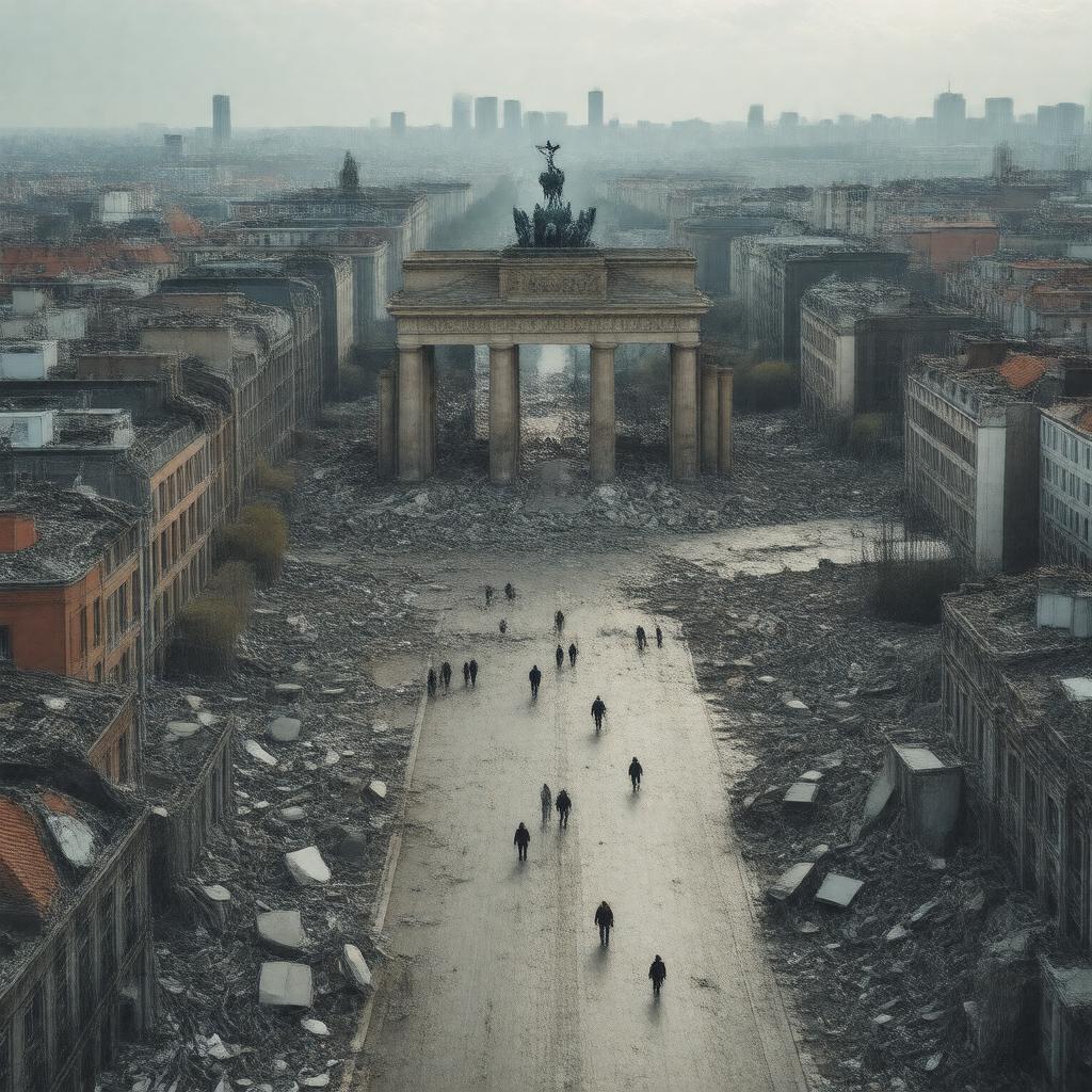 AI-created image of Allied-occupied Germany