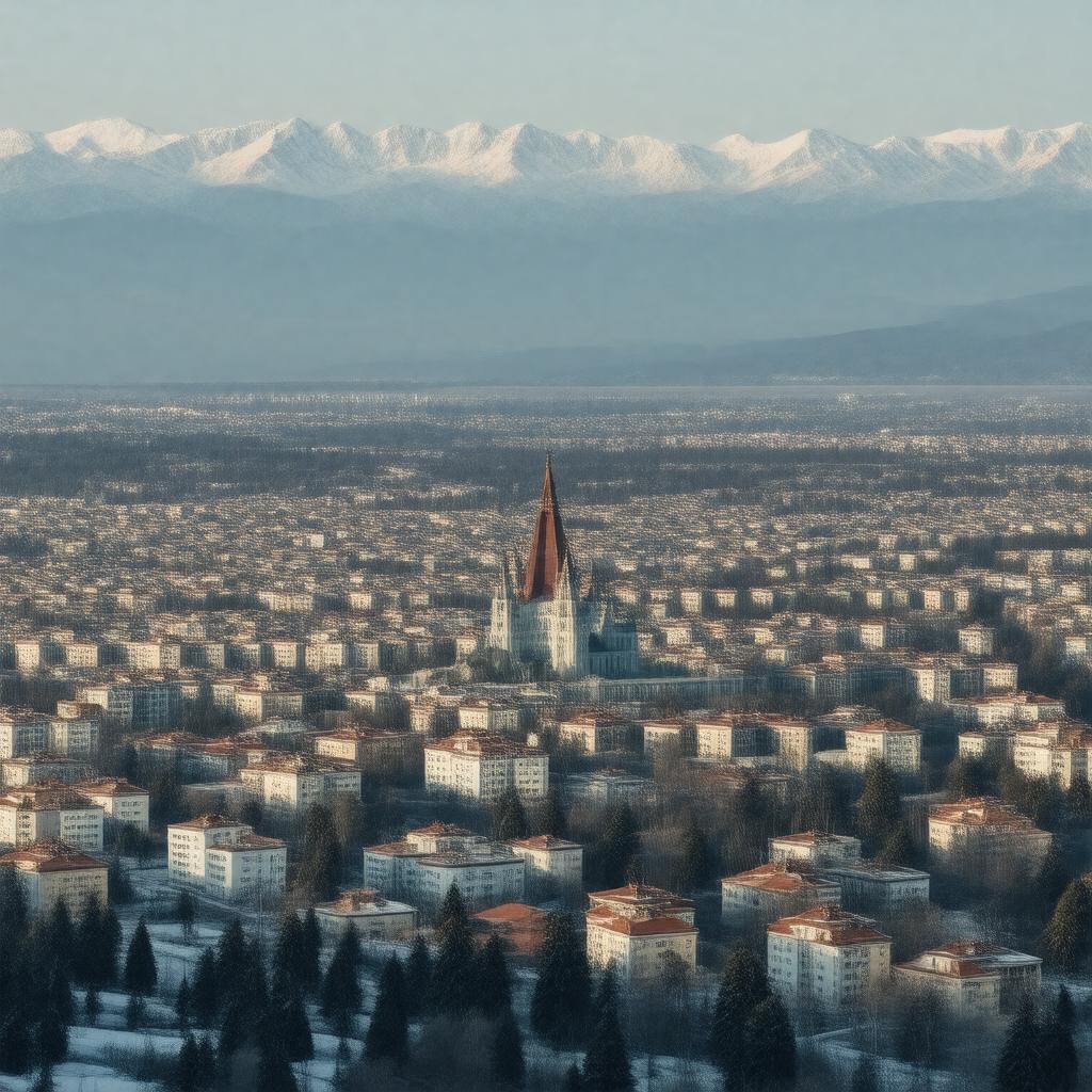 AI-created image of Almaty