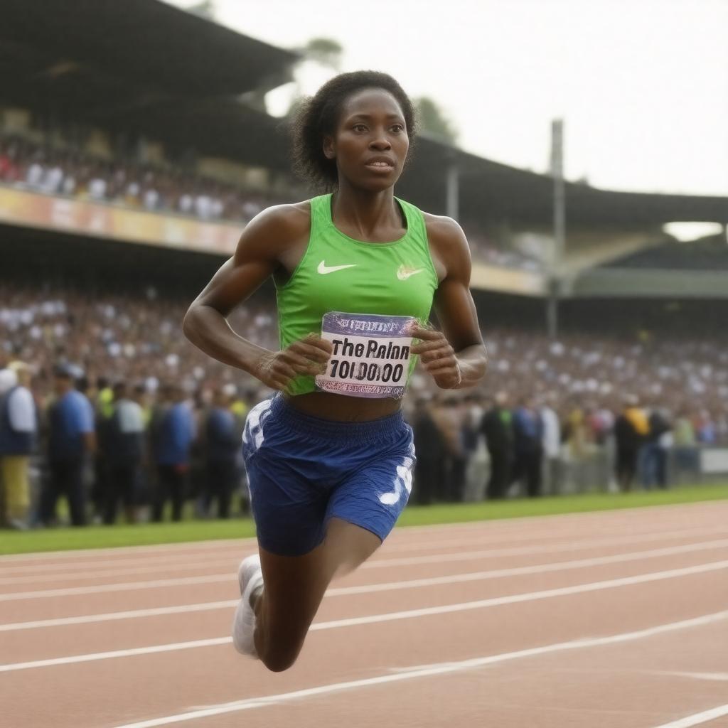 Click to view larger image AI-created image of Almaz Ayana