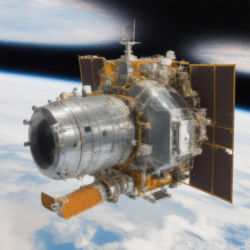 AI-created image of Alpha Magnetic Spectrometer