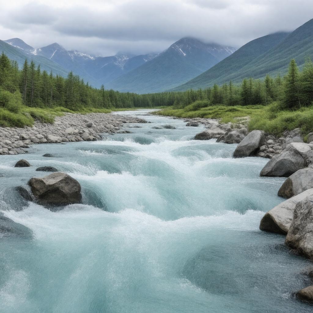 AI-created image of Alsek River