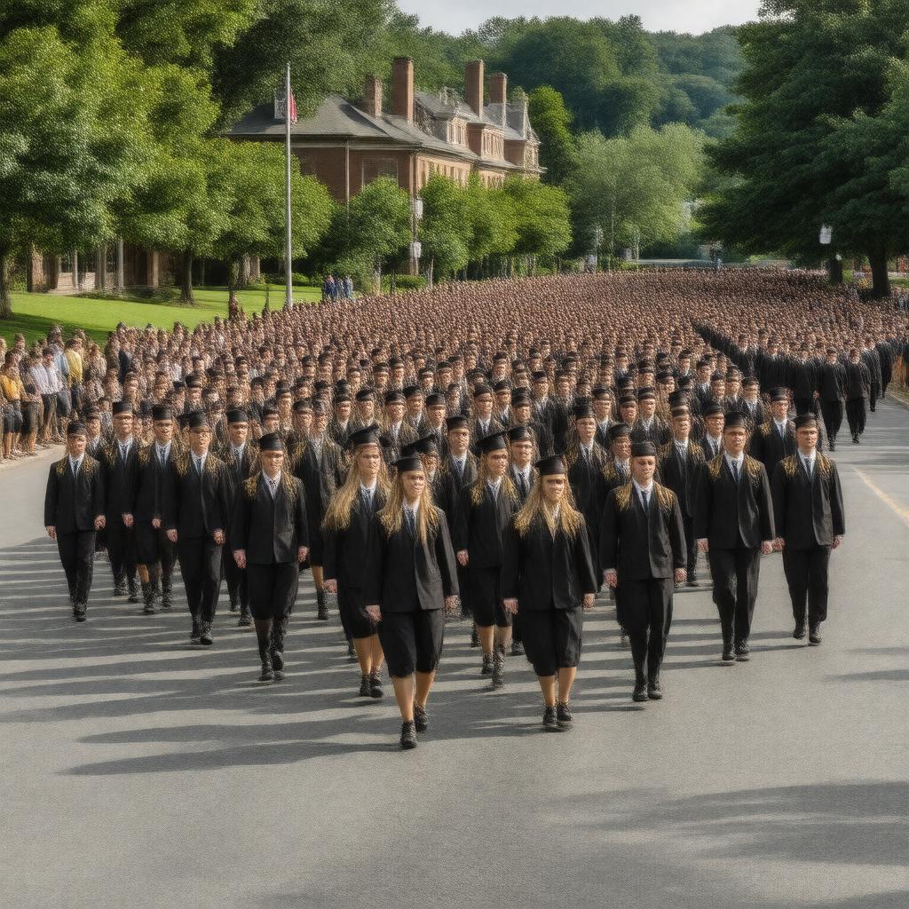 AI-created image of Alumni Parade
