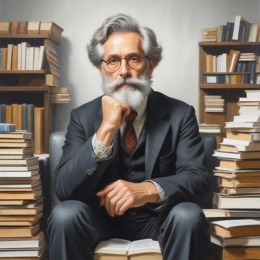 Click to view larger image AI-created image of Alva Noë