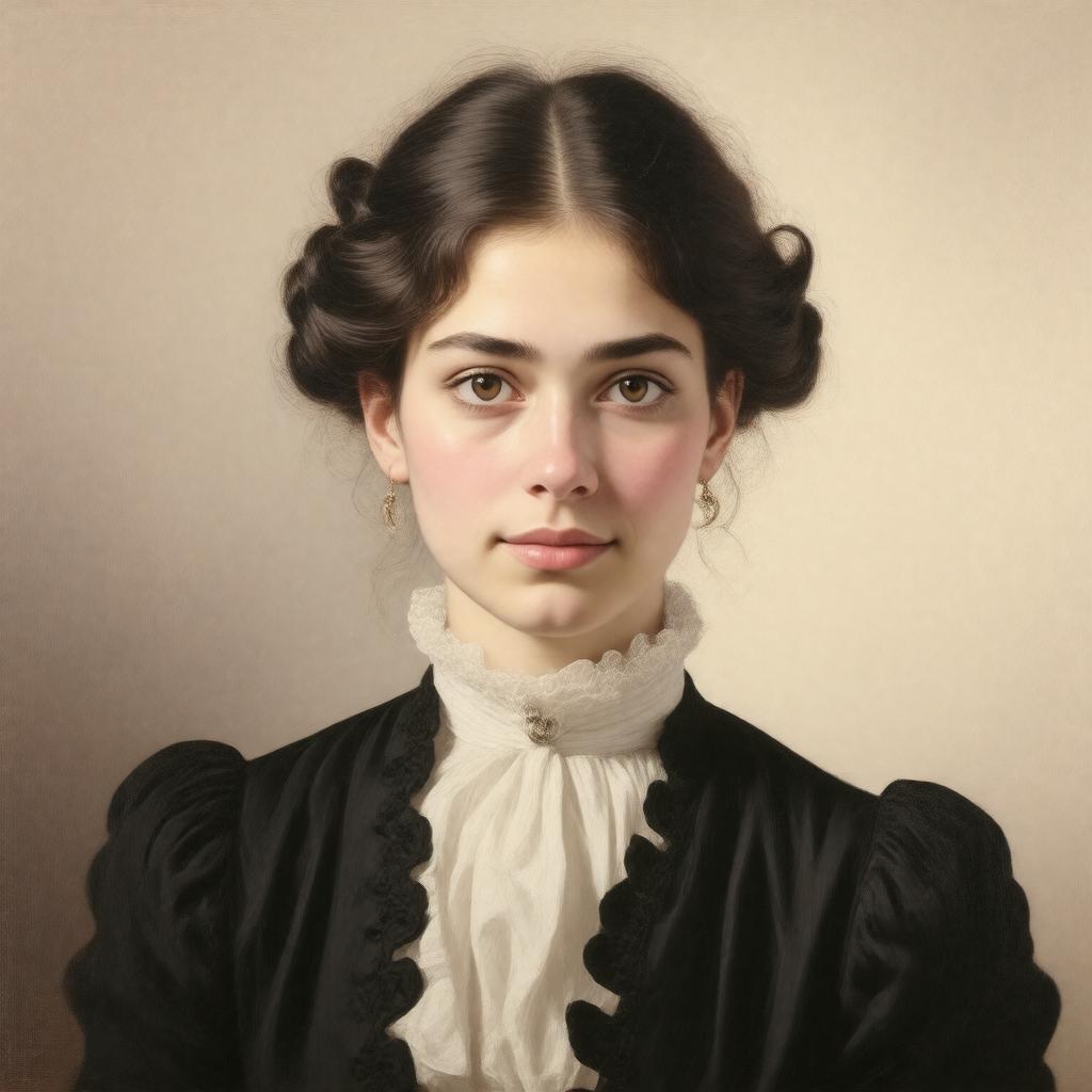 AI-created image of Amelia Sedley