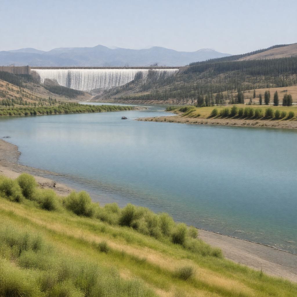 AI-created image of American Falls Reservoir