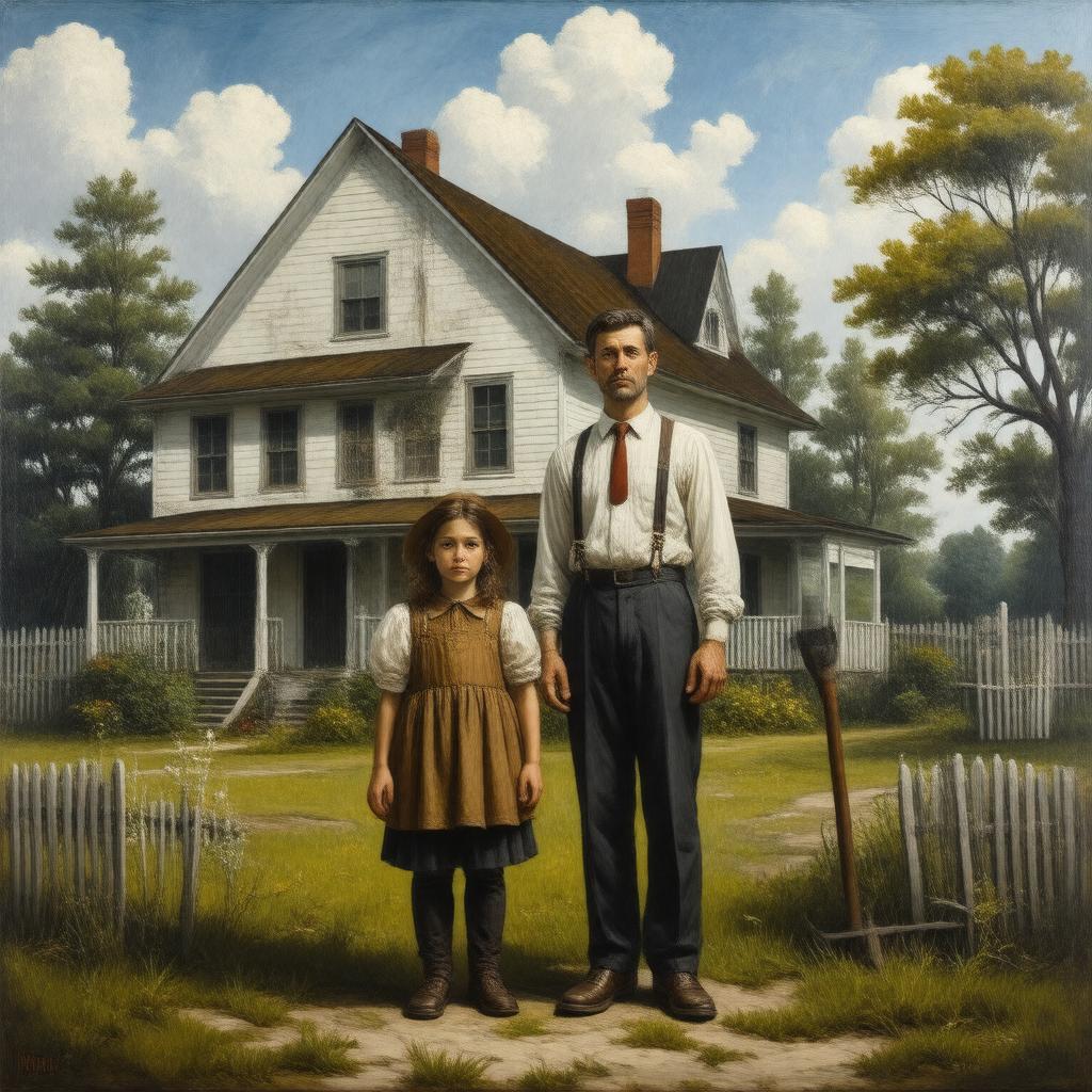 AI-created image of American Gothic