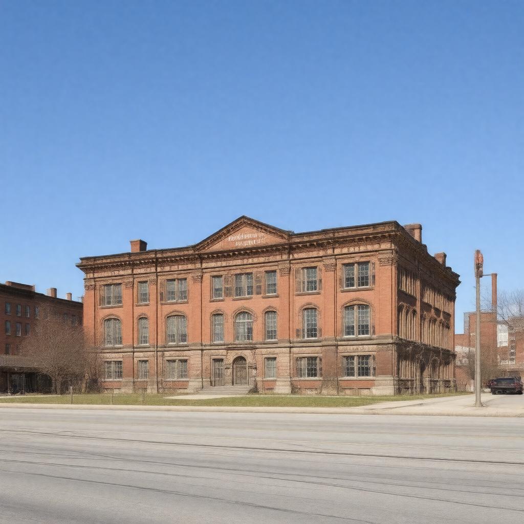 AI-created image of American Locomotive Company (historical headquarters)