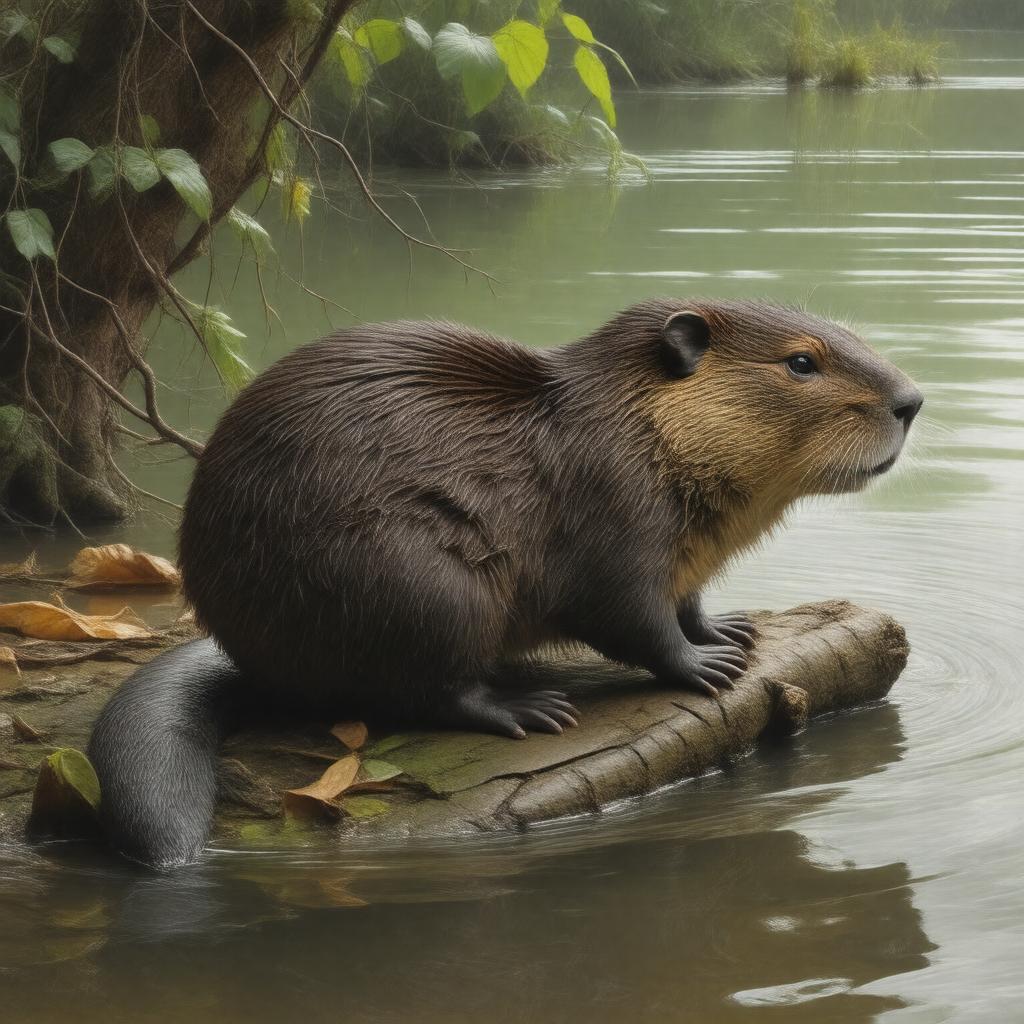 AI-created image of American beaver