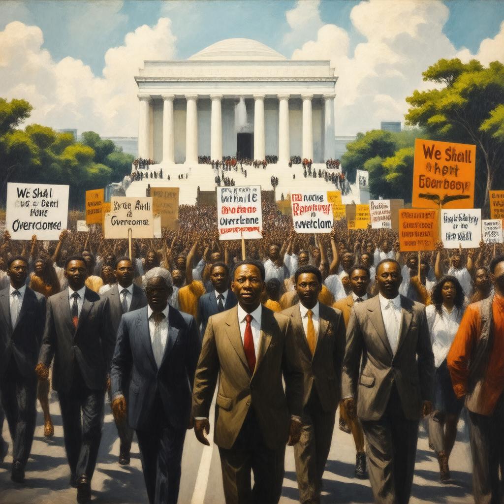 AI-created image of American civil rights movement