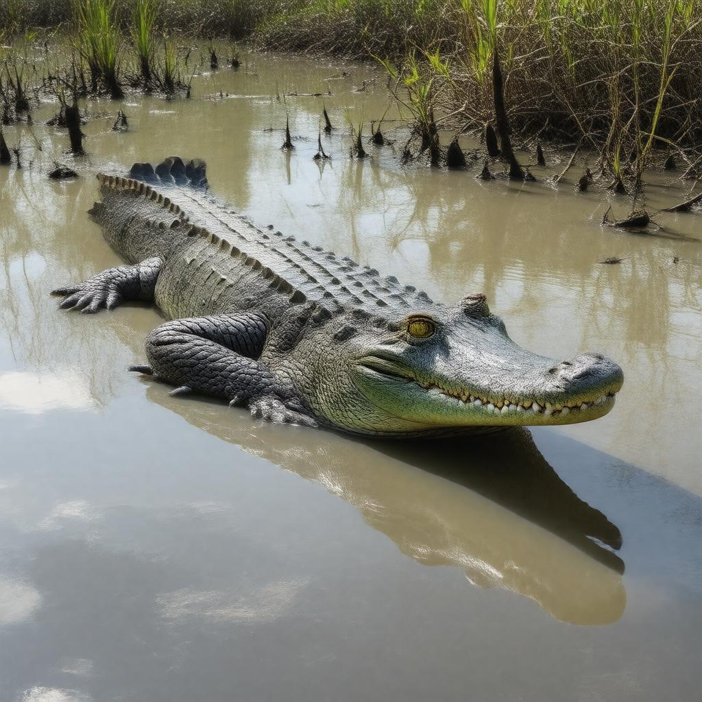 AI-created image of American crocodile
