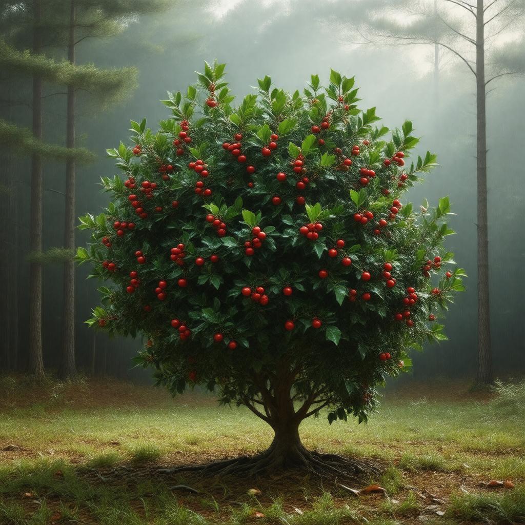 AI-created image of American holly