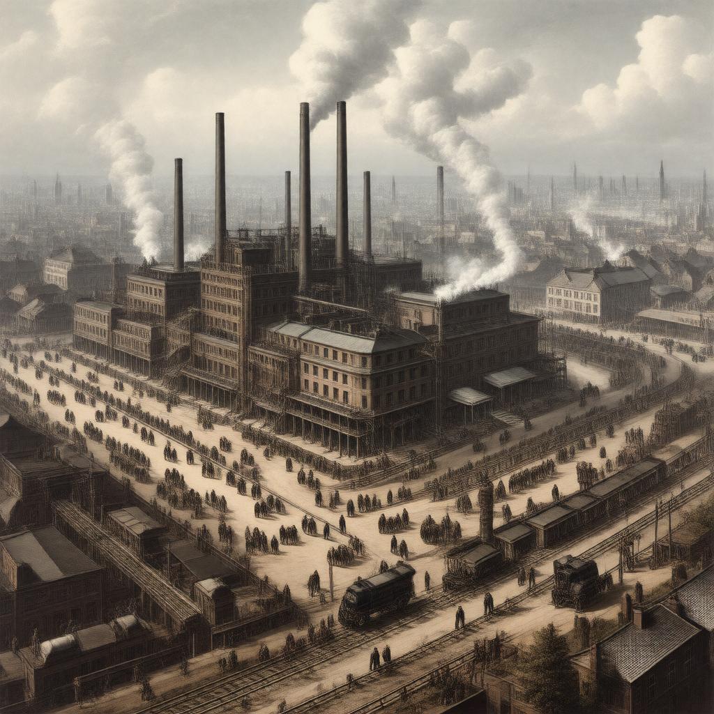 AI-created image of American industrial revolution