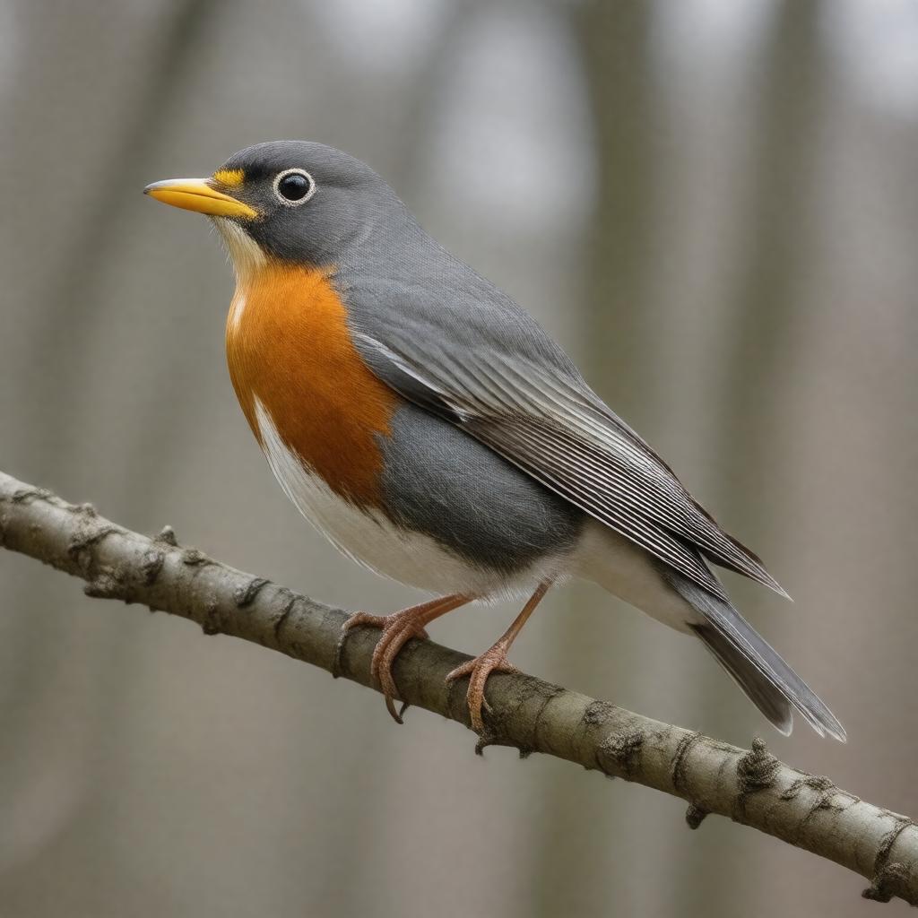 AI-created image of American robin