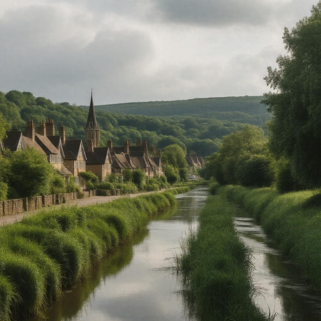 AI-created image of Amersham, Buckinghamshire, England