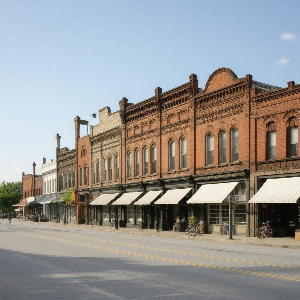 AI-created image of Amherst Central Business District