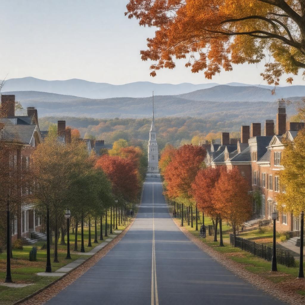 AI-created image of Amherst, Massachusetts