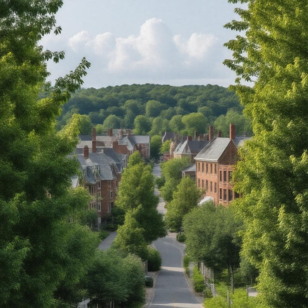 AI-created image of Amherst, Massachusetts, United States