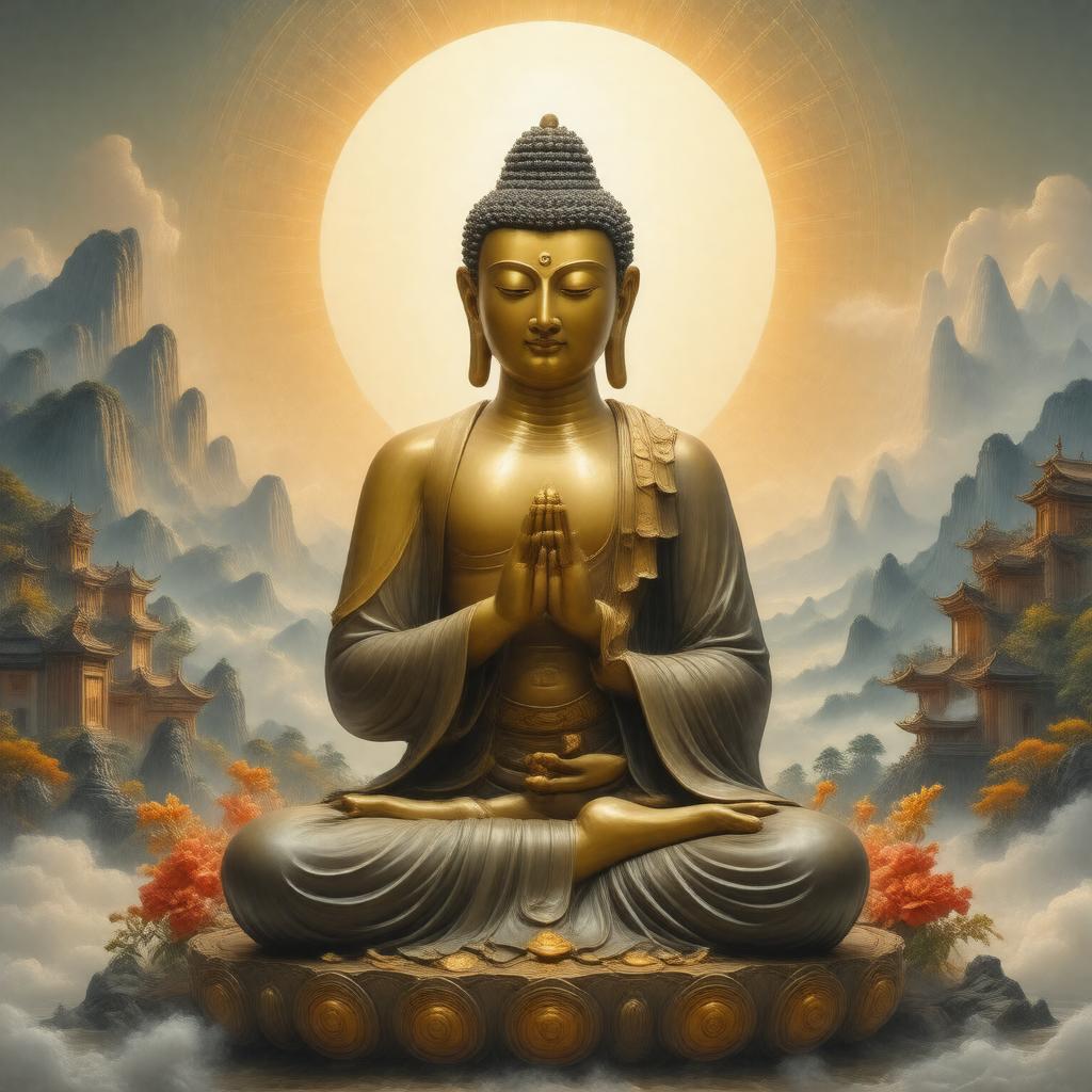 AI-created image of Amida Buddha