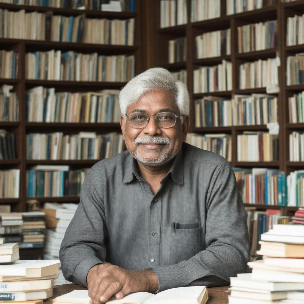 AI-created image of Amitav Ghosh