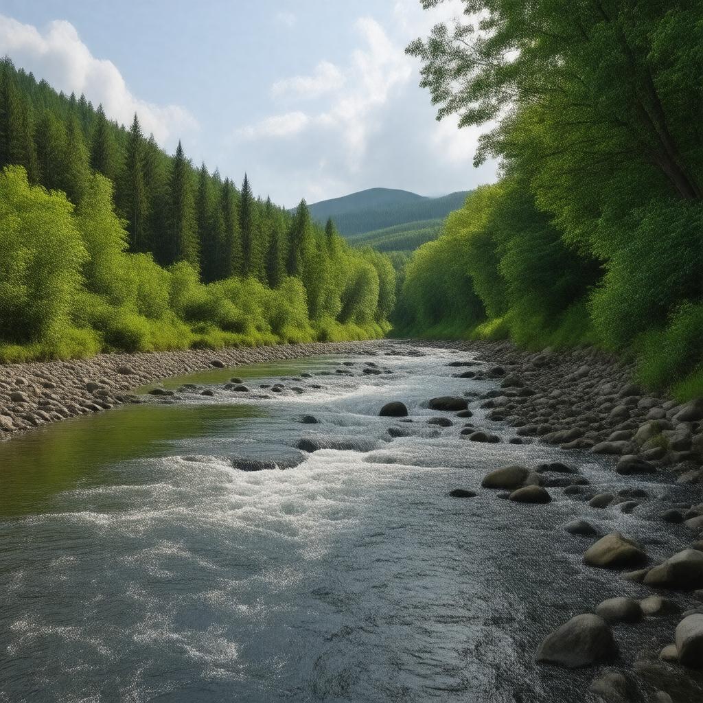 AI-created image of Ammonoosuc River