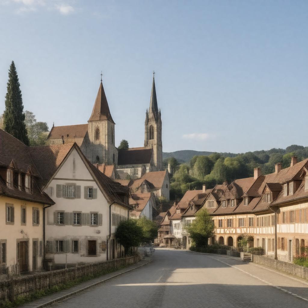 AI-created image of Amorbach, Bavaria, Germany
