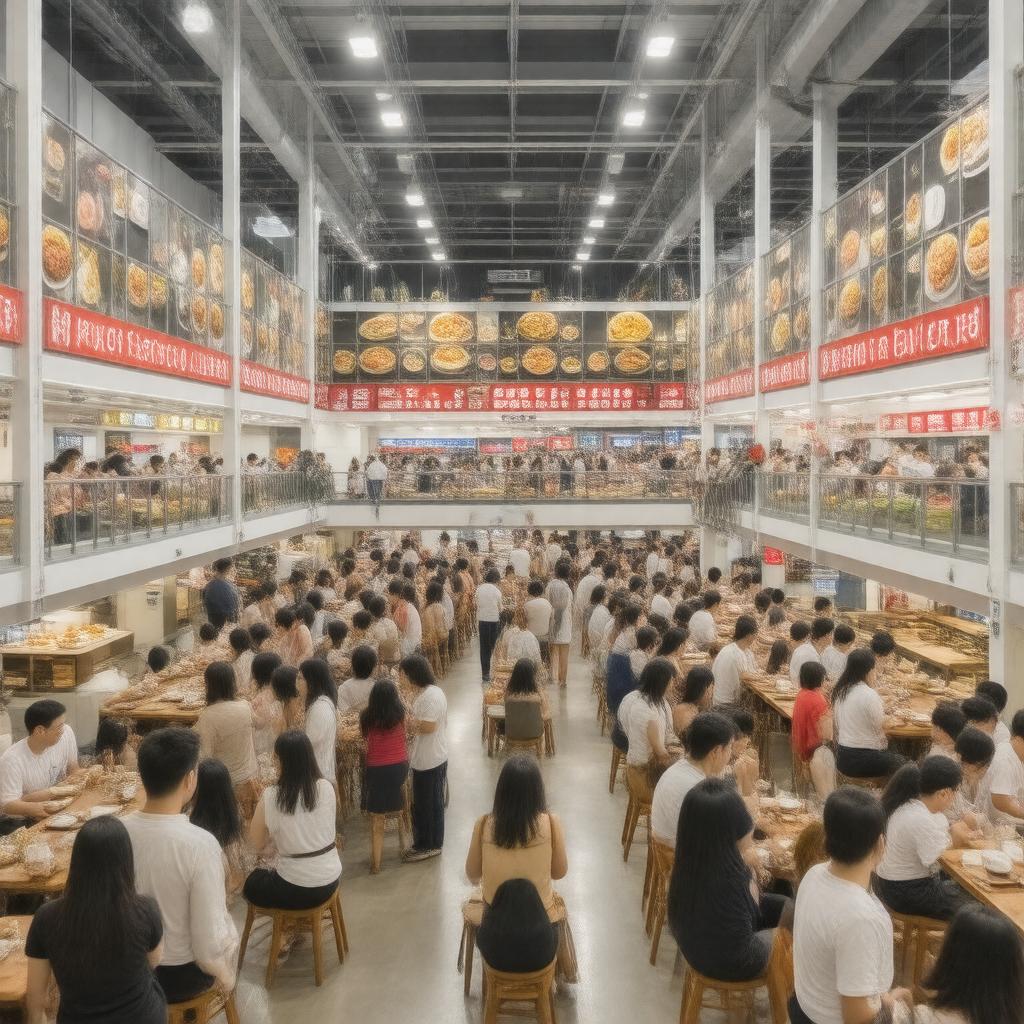 AI-created image of Amoy Street Food Centre