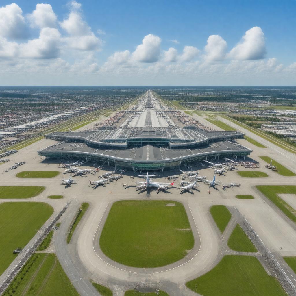AI-created image of Amsterdam Airport Schiphol